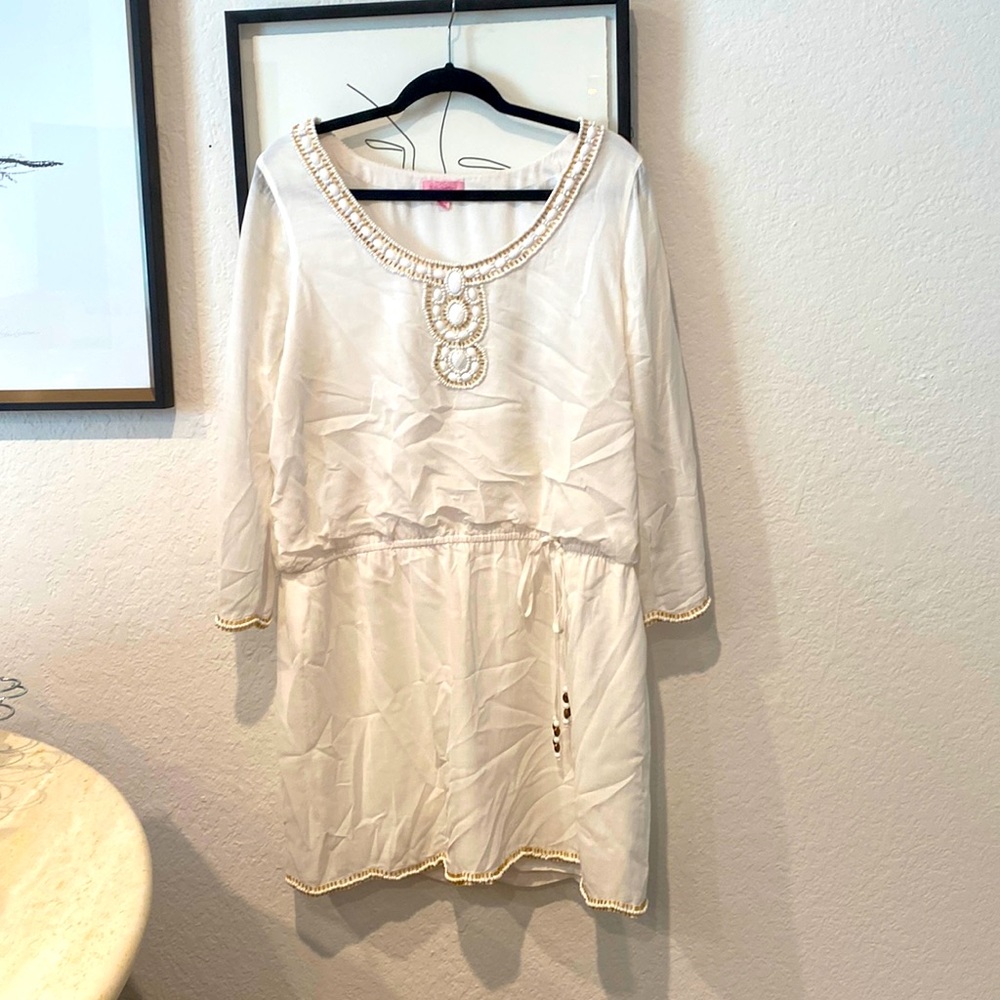 Lilly Pulitzer XL beach cover up dress or just a dress, it is lined underneath!